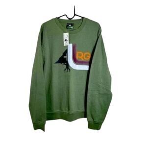 LRG Lifted Research Group Green Crewneck Sweatshirt Size Small NWT Streetwear